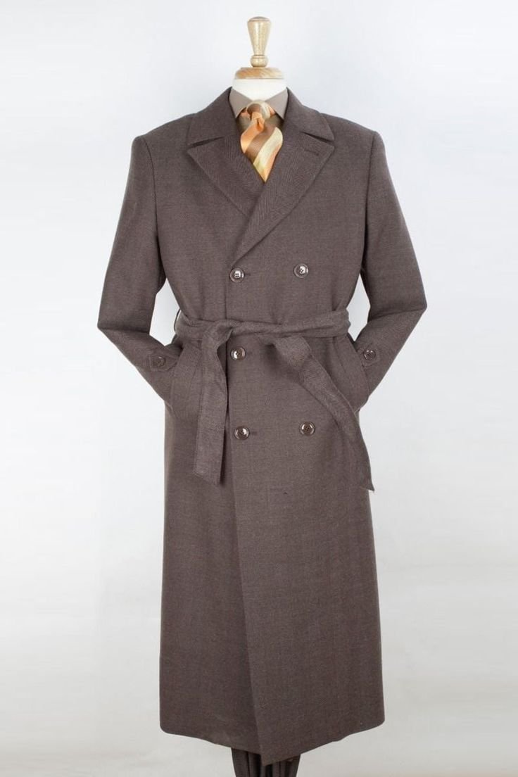 Double-Breasted Overcoat with Belt