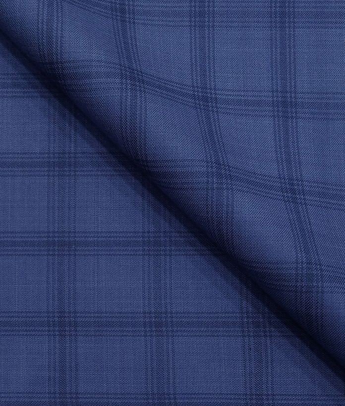 Blue checks suiting