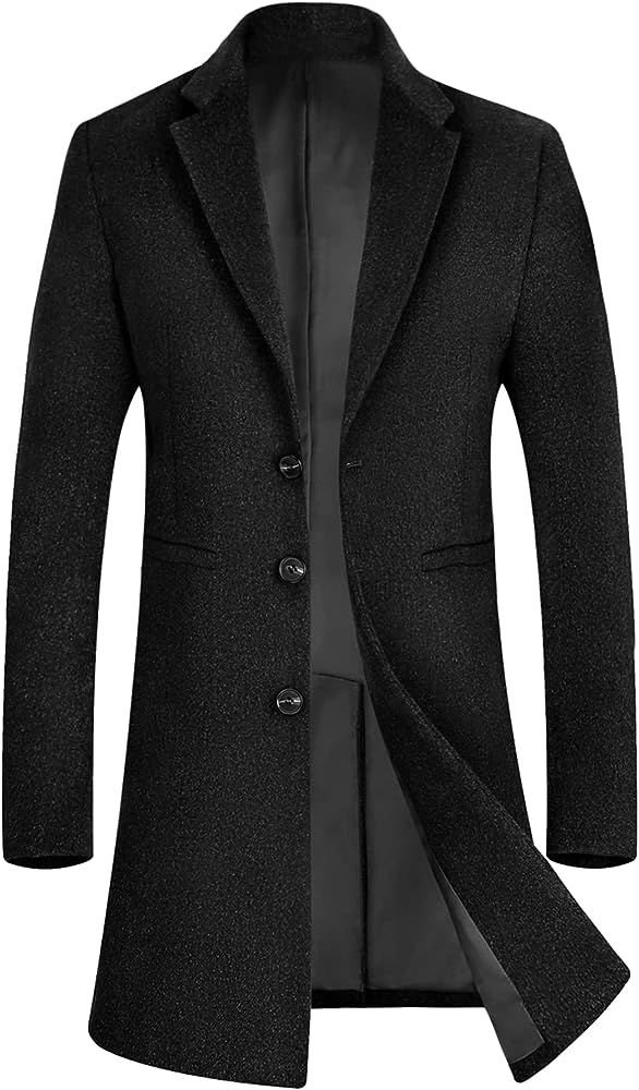 Single-Breasted Overcoat with 3 buttons
