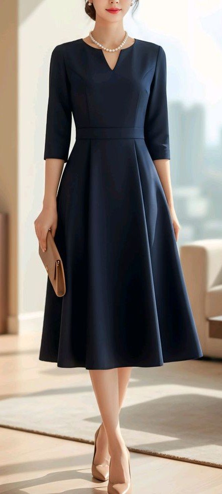 Navy midi dress you can wear anywhere —…