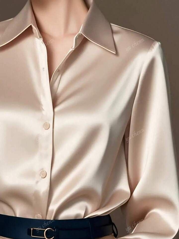 Easy Fit Satin Shirt