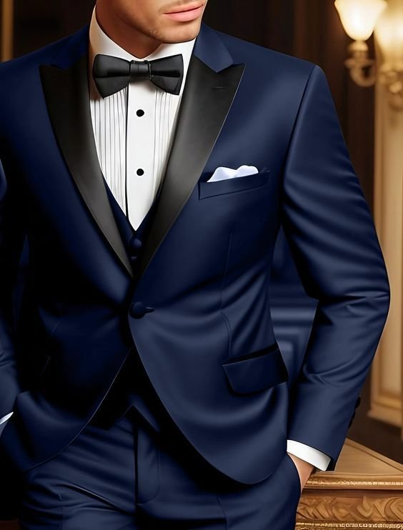 Dark blue Tuxedo with black lapel