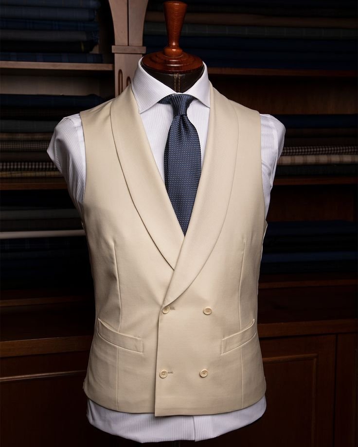 Double Breasted Waistcoat with Shawl Lapel