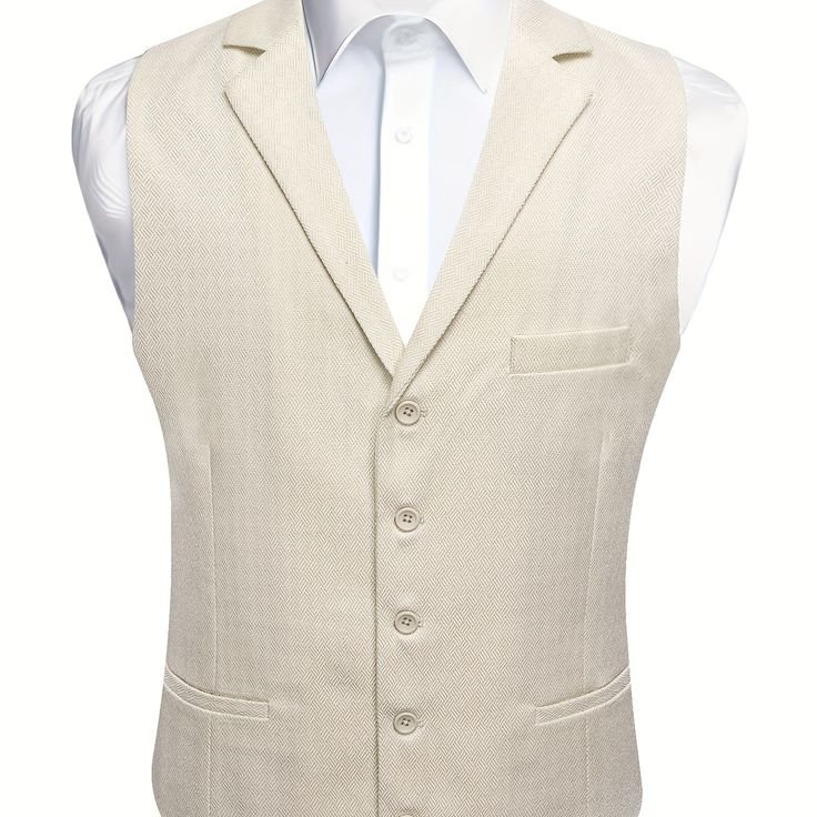 Single-Breasted Notched Lapel Waistcoat