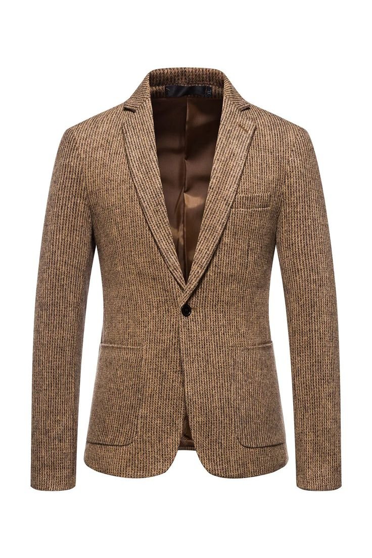 Single-Button Blazer with Patch Pocket