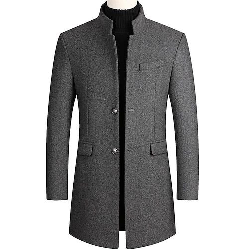 Mandarin Collar Overcoat