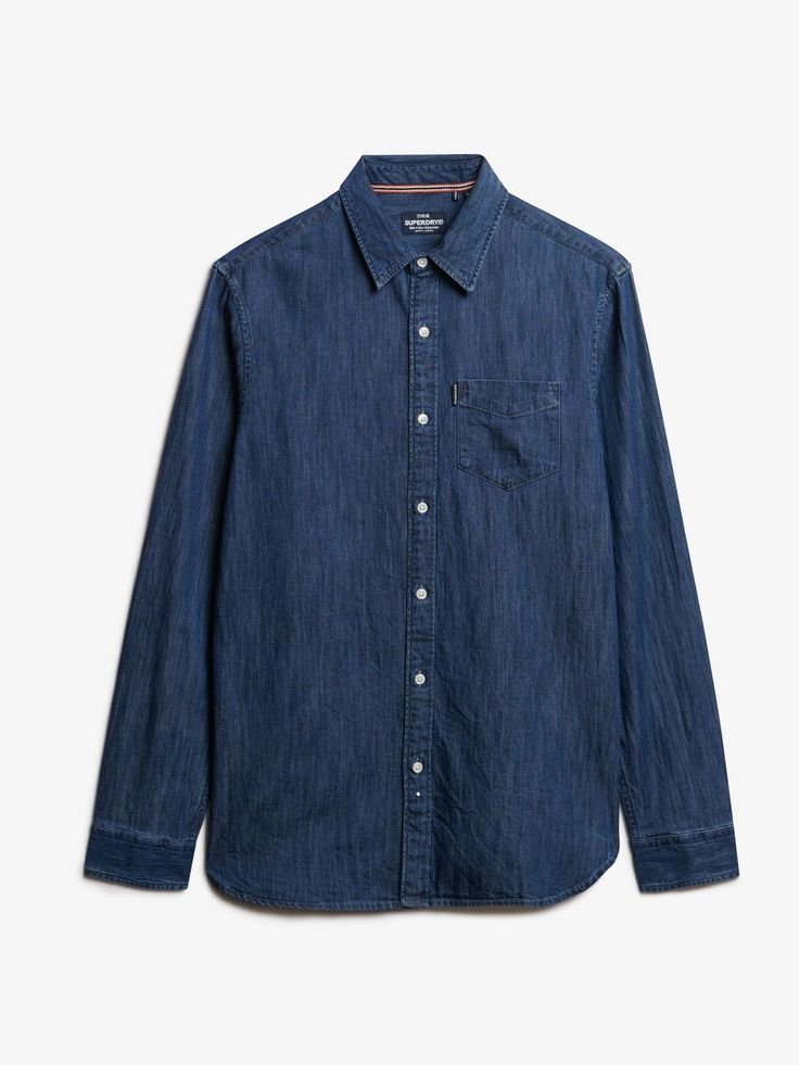 Single Pocket Denim Shirt